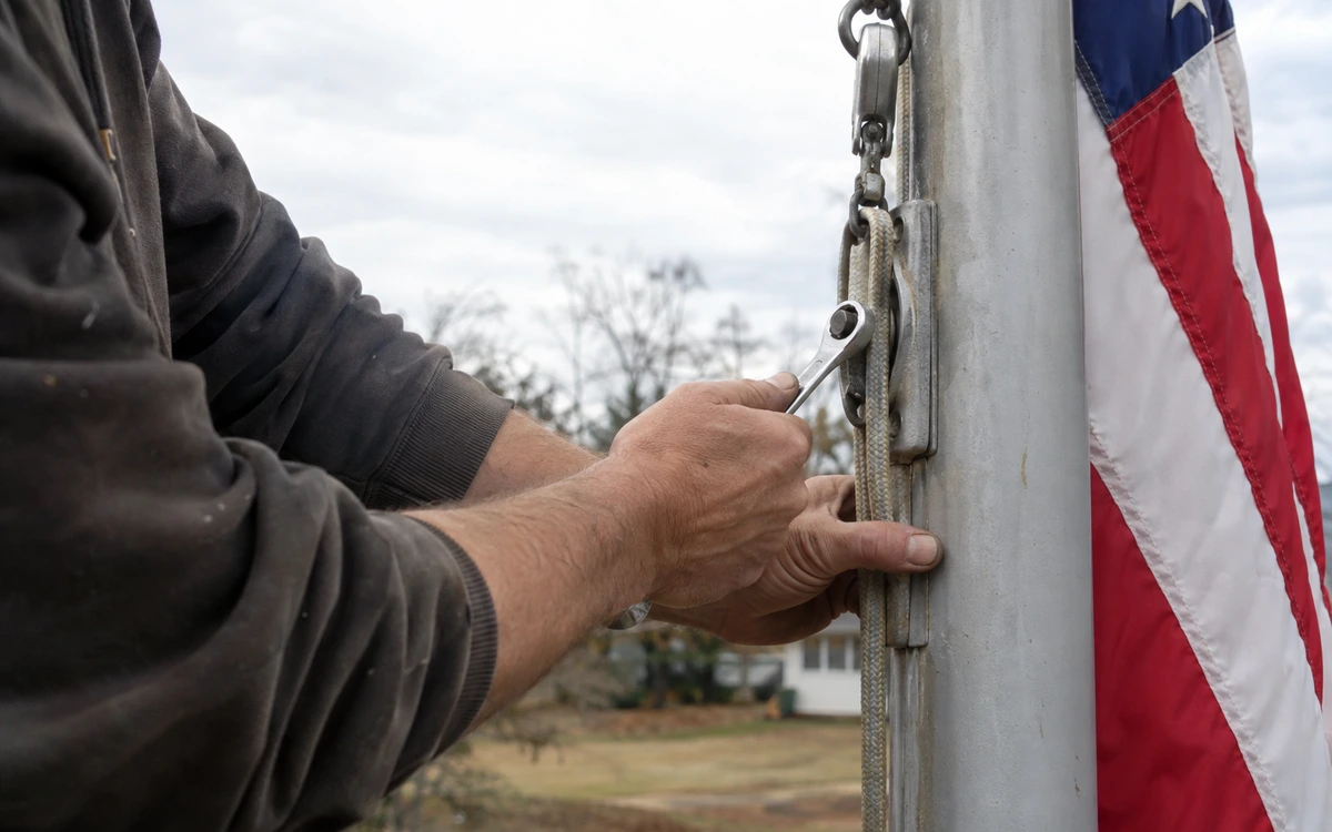 Flagpole repair contractor